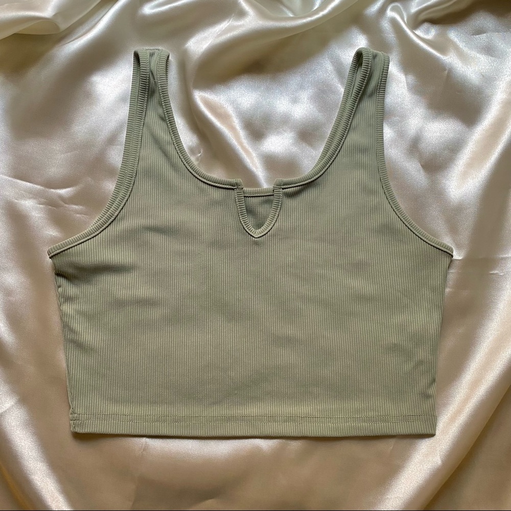 Green Crop Top Shein